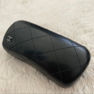 Black Chanel Quilted Sunglasses Case